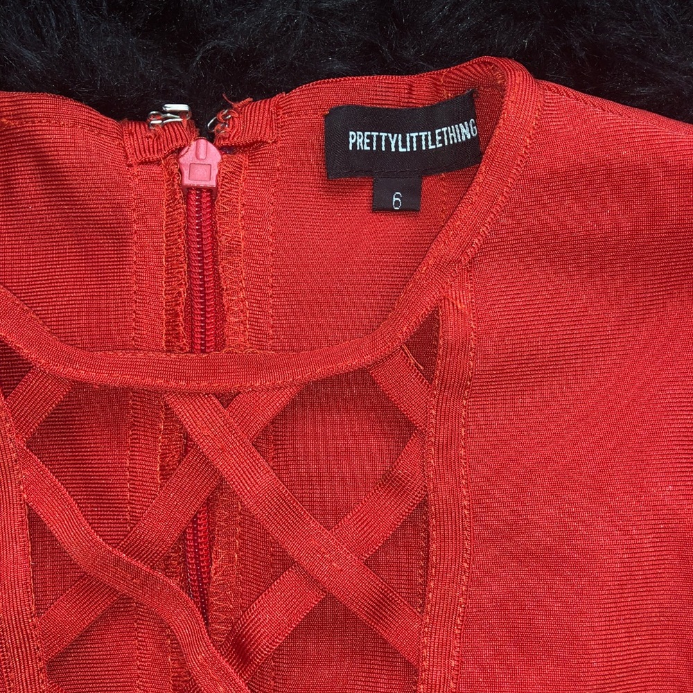 Red prettylittle thing dress